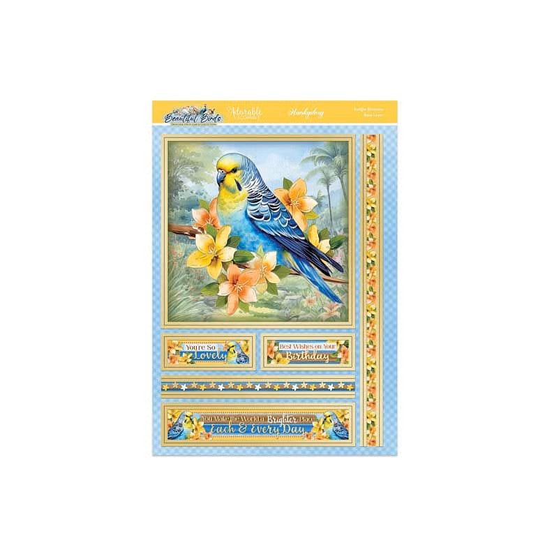 Hunkydory Beautiful Birds Deco-Large Set - Budgie Blossoms