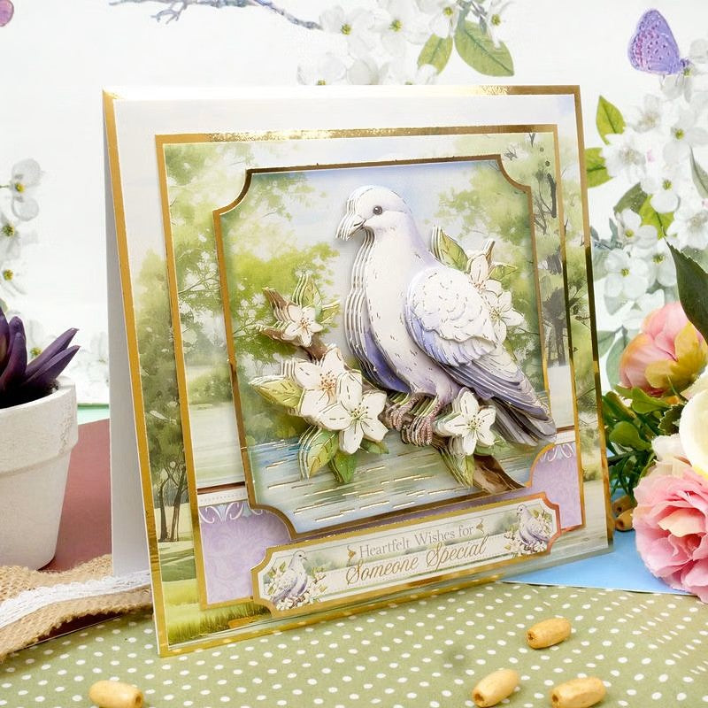 Hunkydory Beautiful Birds Deco-Large Set - Delightful Dove
