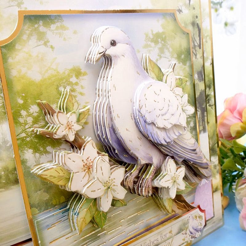 Hunkydory Beautiful Birds Deco-Large Set - Delightful Dove