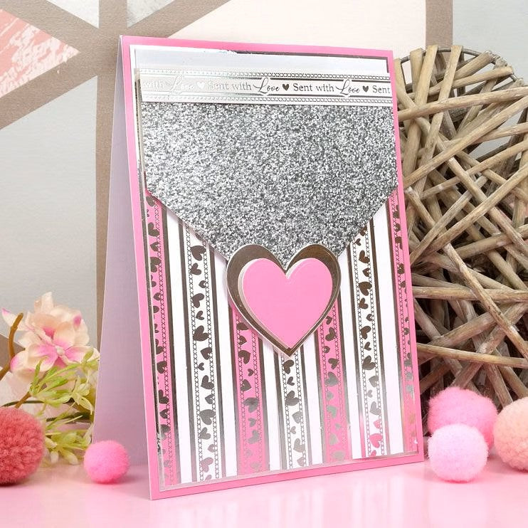 Hunkydory Essential Ribbon Borders - Silver Foiled Selection*