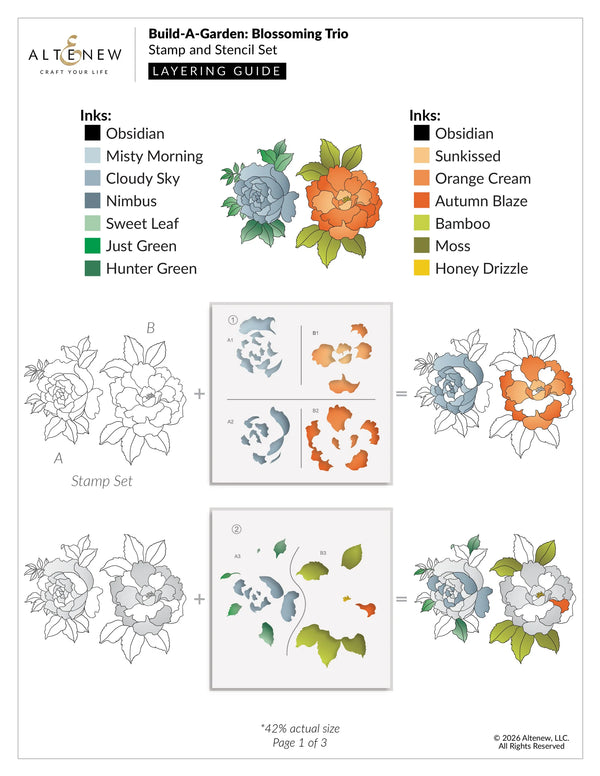 Altenew Build-A-Garden: Blossoming Trio & Add-on Die Bundle