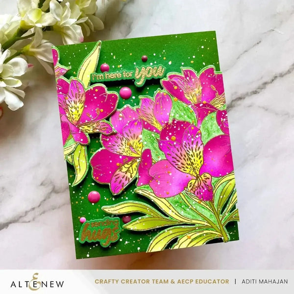 Altenew Build-A-Garden Peruvian Lily Stamp & Stencil Set
