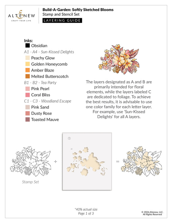Altenew Build-A-Garden: Softly Sketched Blooms
