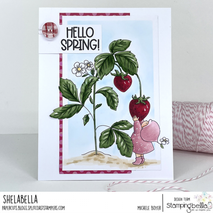 Stamping Bella Cling Stamps Bundle Girl Loves Strawberries