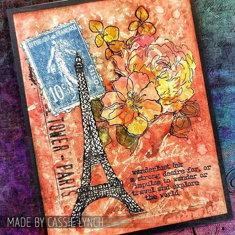 Tim Holtz Cling Stamps 7"X8.5" I See Paris