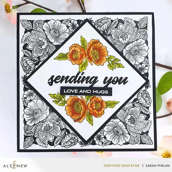 Altenew Cornered Blooms Stamp Set