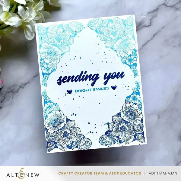 Altenew Cornered Blooms Stamp Set