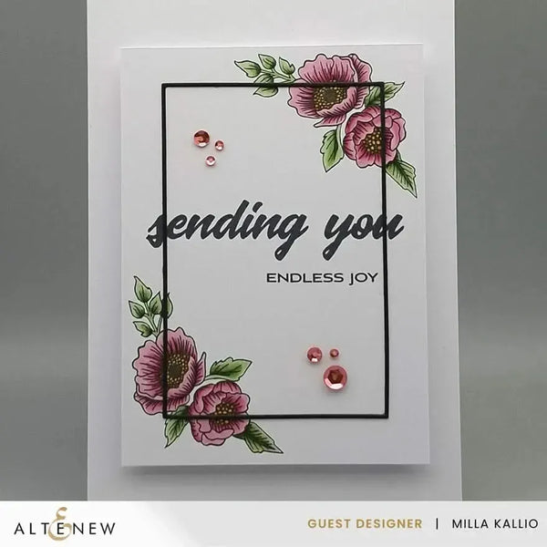 Altenew Cornered Blooms Stamp Set