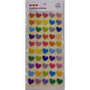 Poppy Crafts Puffy Sticker - Coloured Hearts*