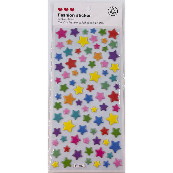 Poppy Crafts Puffy Sticker - Coloured Stars