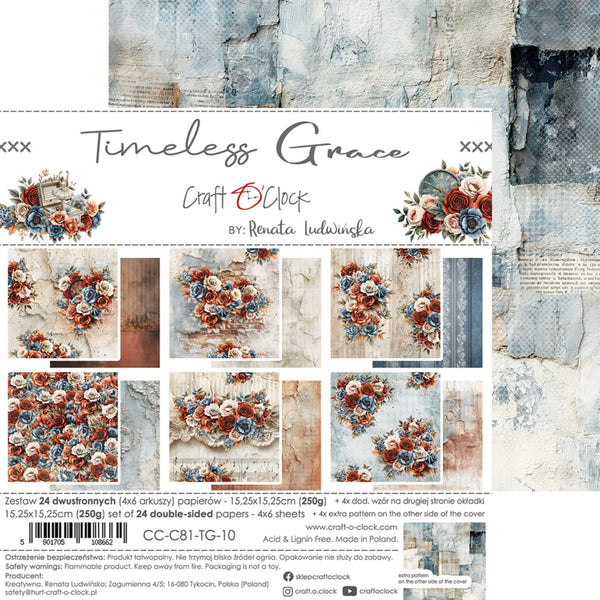 Craft O'Clock Timeless Grace 6"×6" Paper Set