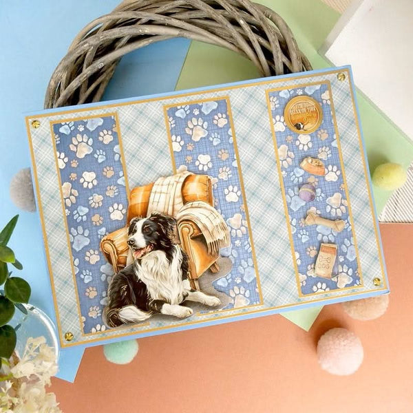 Hunkydory Golden Retriever & Border Collie Decoupage Topper Sheet*