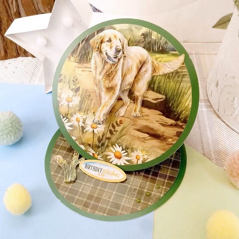 Hunkydory Golden Retriever & Border Collie Decoupage Topper Sheet*