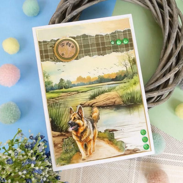 Hunkydory Rottweiler & German Shepherd Decoupage Topper Sheet*