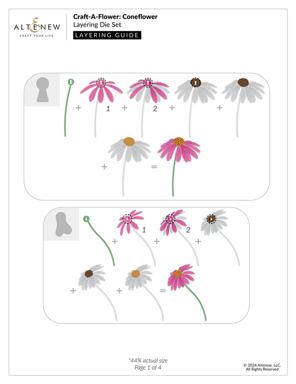 Altenew Craft-A-Flower: Coneflower Layering Die Set