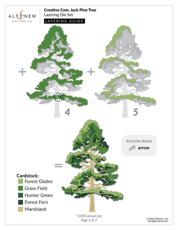 Altenew Creative Cuts: Jack Pine Tree Layering Die Set