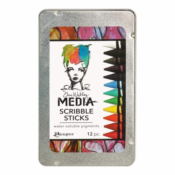 Dina Wakley Media Scribble Sticks 12 Pack