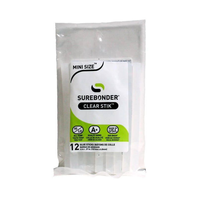 Surebonder All-Purpose Clear Stik Mini Glue Sticks 12/Pkg*