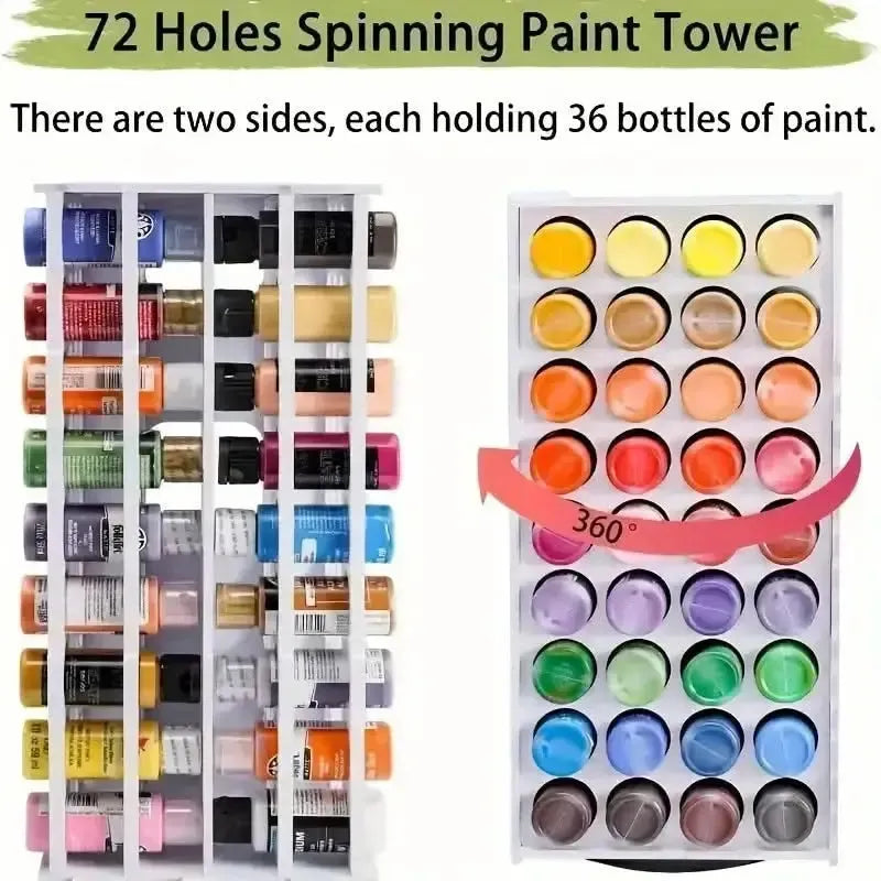 Universal Crafts Rotating Paint Storage Tower - Holds 72 Paints