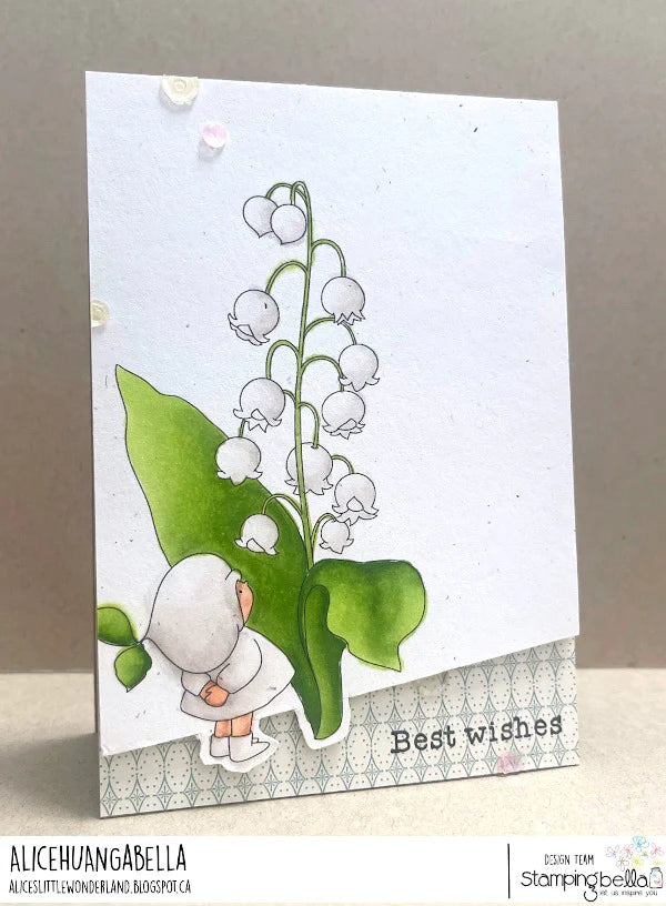 Stamping Bella Cling Stamp Bundle Girl With Lily Of The Valley