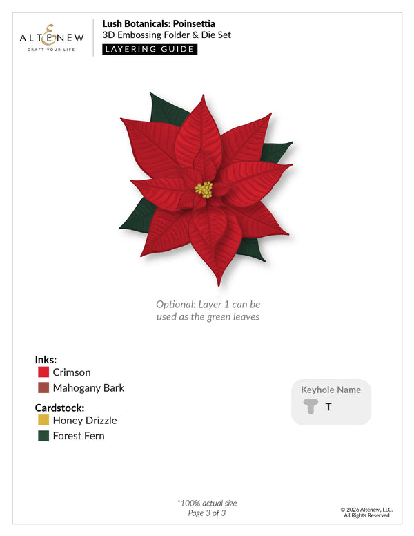 Altenew Lush Botanicals: Poinsettia 3D Embossing Folder & Die Set