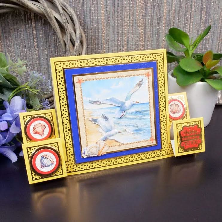Hunkydory Foiled Pattern Stepper Cards - Square Centrepiece