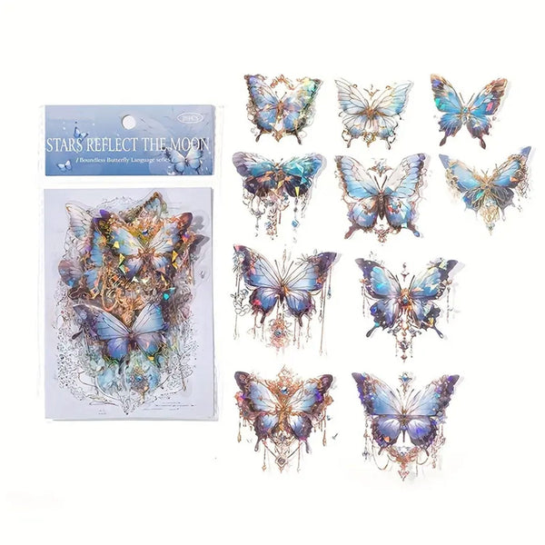 Poppy Crafts Crystal Butterfly Sticker Pack - Stars Reflect The Moon