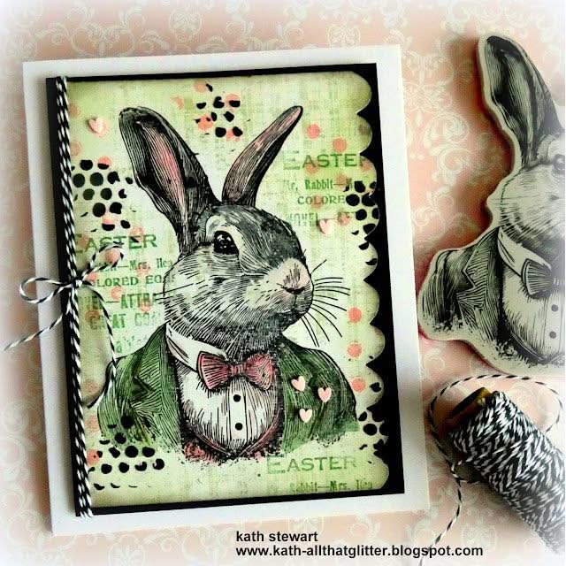 Tim Holtz Cling Stamps 7"x 8.5" - Mr. Rabbit