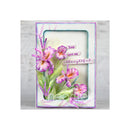 Heartfelt Creations Cling Stamps Iris Garden Petals