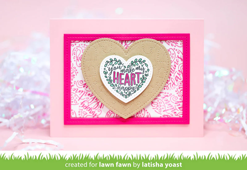 Lawn Cuts Custom Craft Dies - Heart Pouch Dotted Heart Add-On*