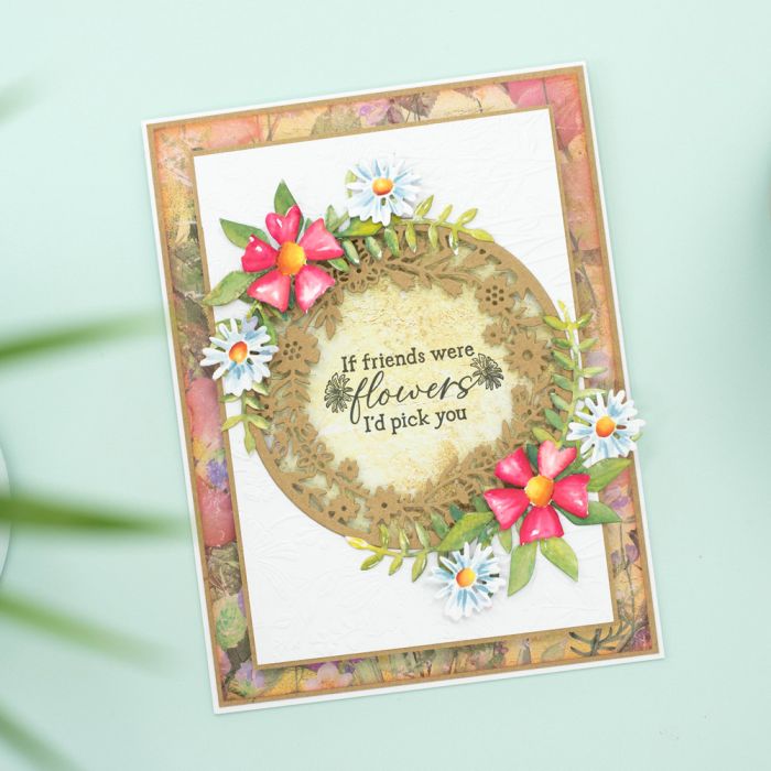 Crafter's Companion Nature's Garden Wildflower Metal Die Create A Card - Wilflower Wreath*