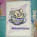 IndigoBlu Adorable Dormouse A6 red rubber stamp