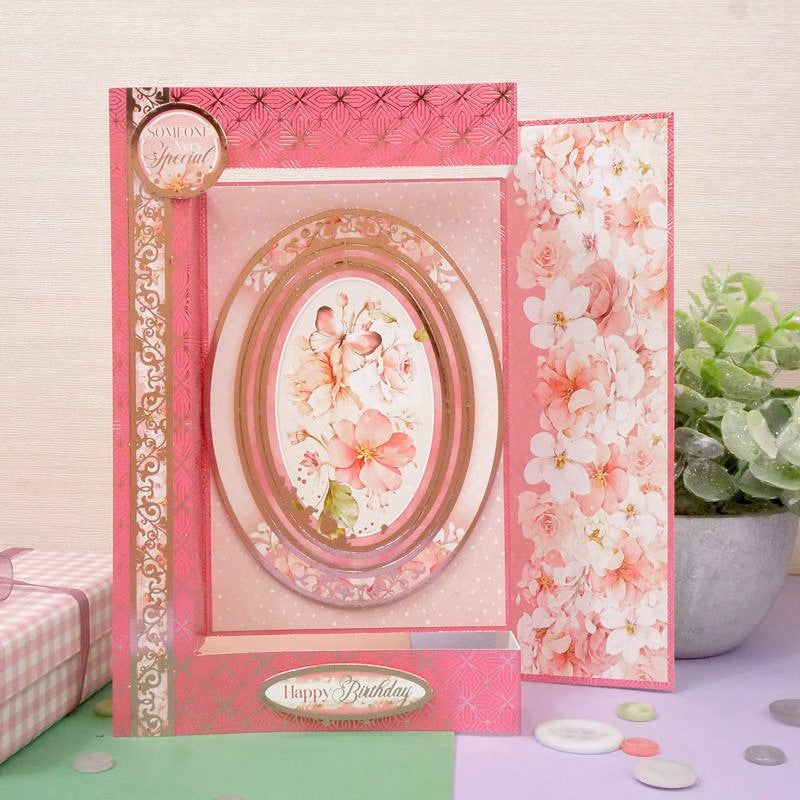 Hunkydory Blushing Blossoms Luxury Foiled Edge-to-Edge Cardstock