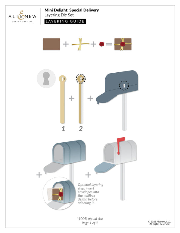 Altenew Mini Delight: Special Delivery Stamp & Die Set