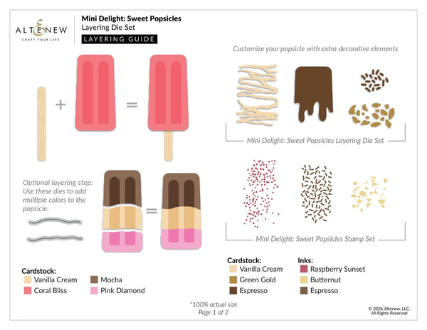 Altenew Mini Delight: Sweet Popsicles Stamp & Die Set