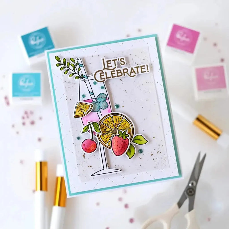 Pinkfresh Studio Clear Stamp Set 4"X6" Cheers