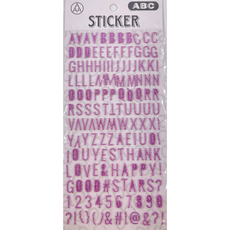 Poppy Crafts Puffy Sticker - Purple Alphabet and Sentiments*