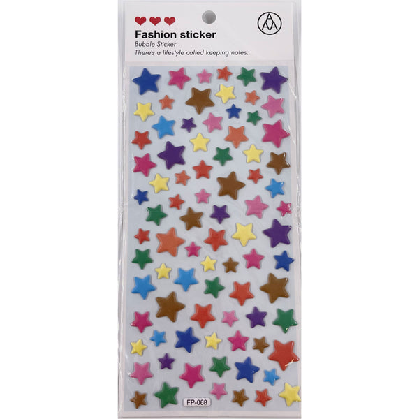 Poppy Crafts Puffy Sticker - Rainbow Stars*