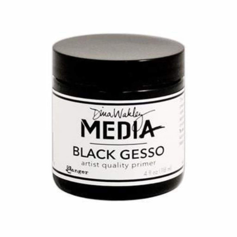 Dina Wakley Media Black Gesso 4Oz (118Ml)