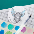 House Mouse Cling Rubber Stamp Flying To See You*