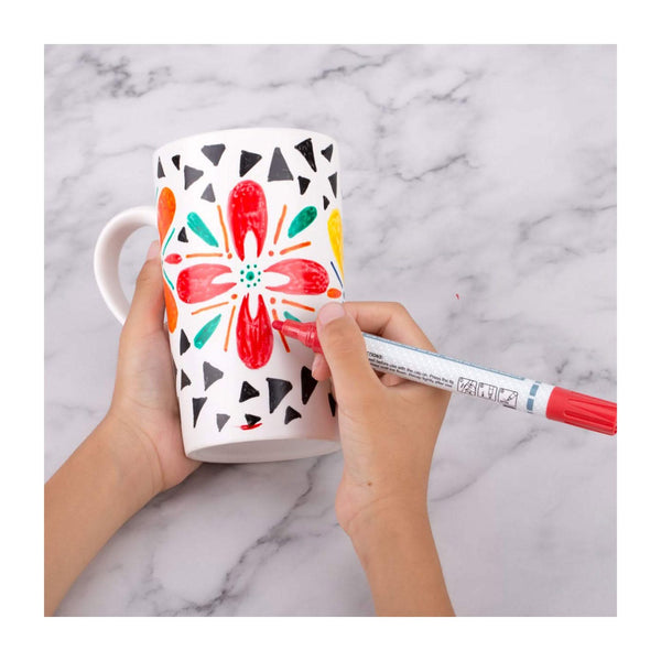 Poppy Crafts Porcelain Paint Markers - Bold Tip 12 Pack