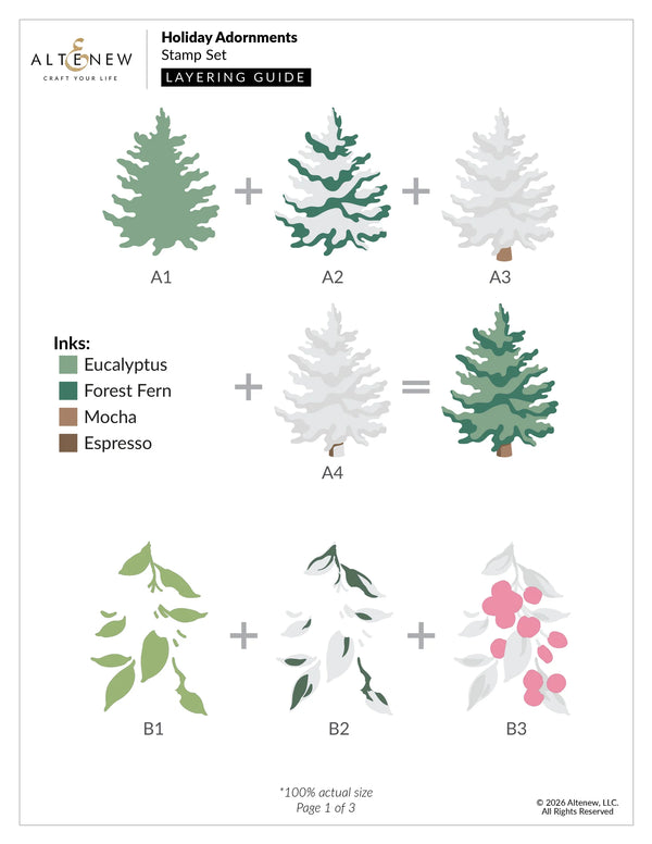 Altenew Holiday Adornments Stamp Set
