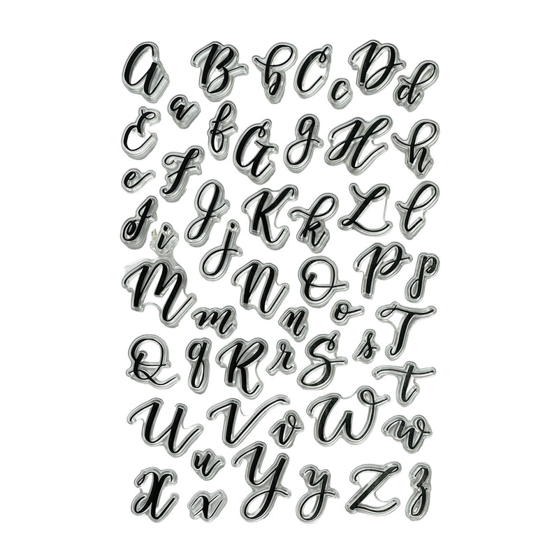 Poppy Crafts Clear Stamps - Classy Alphabet - Upper & Lower Case 106pcs