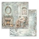 Stamperia Scrapbooking Printed Pad 8" x 8" 10 Sheets - White Christmas