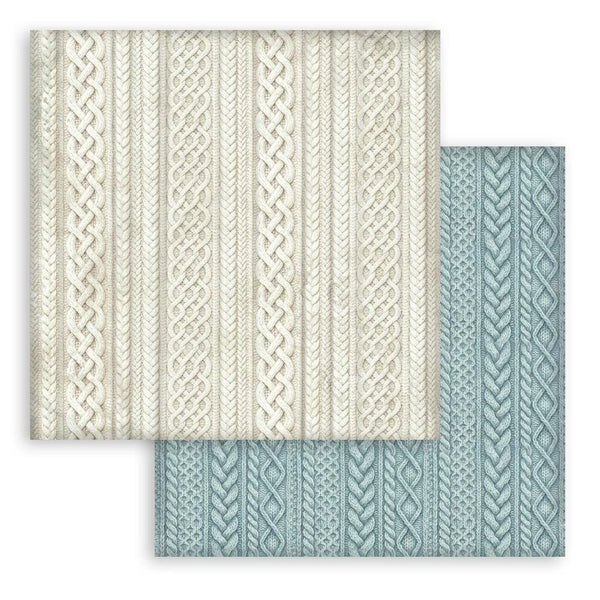 Stamperia Scrapbooking Background Pad 8" x 8" 10 Sheets - White Christmas