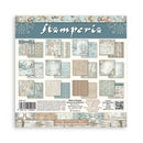 Stamperia Scrapbooking Background Pad 8" x 8" 10 Sheets - White Christmas