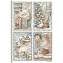 Stamperia Rice Paper Selection A4 Set of 6 - White Christmas
