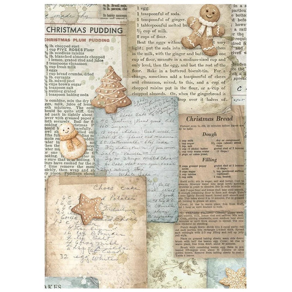 Stamperia Rice Paper Sheet A6 Selection Set of 8 - White Christmas