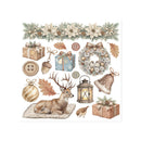 Stamperia Decorative Rub-On Kit - White Christmas