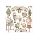 Stamperia Decorative Rub-On Kit - White Christmas
